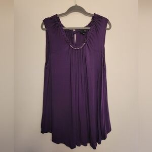 Chic Purple Sleeveless Blouse